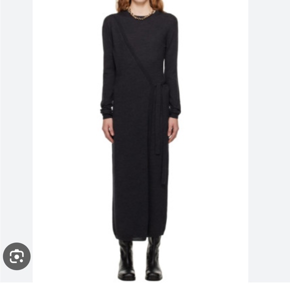 Toteme//merino midi wrap dress set - Picture 2 of 9